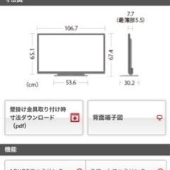 テレビ、大きさ46