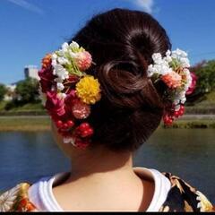 髪飾り　前取り　和装　ピンポンマ厶　造花