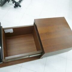 センターテーブル FURIO 90 幅90×奥行45×高さ34.5cm ミドルブラウン 収納スペース付き ローテーブル 苫小牧西店 