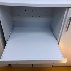 リサイクルサービス八光】幅90㎝ ホームテイスト ホワイト大型食器棚
