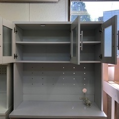 リサイクルサービス八光】幅90㎝ ホームテイスト ホワイト大型食器棚