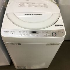 シャープ 洗濯機　ES-GE6B 中古品 6.0kg 2018年の画像