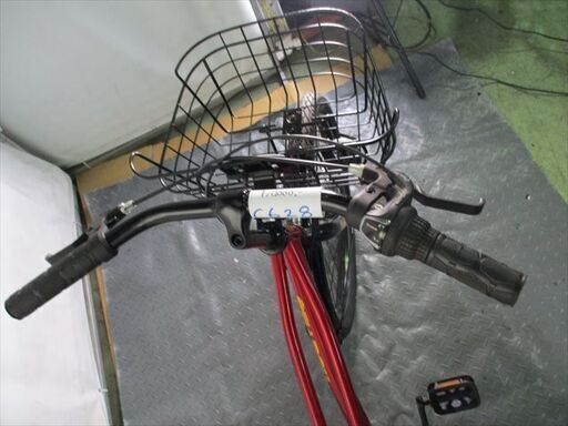 C628★10000円★整備済み 中古子供自転車 【22インチ　アサヒ　赤 】