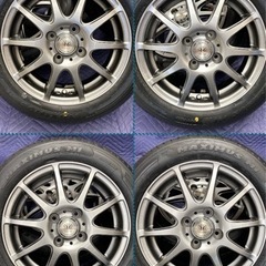 「商談中」㉖155/65R14 新品タイヤ4本と美品中古ホイールとナット付き