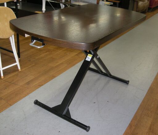 R366 モダン 昇降式テーブル、フリーテーブル、120cm X 60cm 美品