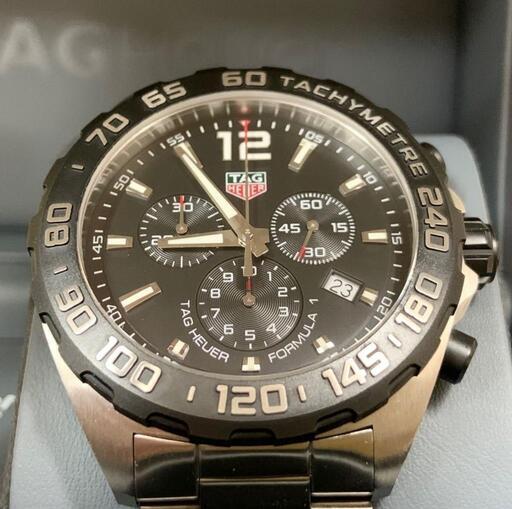 【美品】 腕時計 タグホイヤー caz1010 フォーミュラ1 黒 SS クロノグラフ ブラック クォーツ  メンズ腕時計