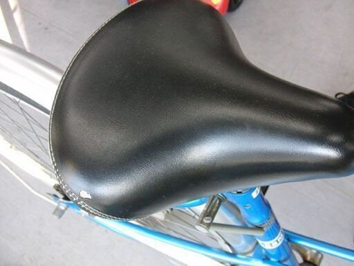 試乗歓迎！ 27インチ 自転車 変速なし 前カゴ付き ライト 鍵付き ママチャリ 青×銀 札幌市手稲区