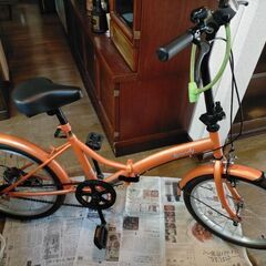 折りたたみ自転車 2台  オレンジ＆ブラック(修理済み) 