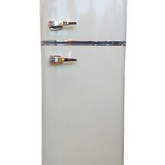 レトロデザイン冷凍冷蔵庫 2021年製 アイリスオーヤマ PRR-122D-W 114L