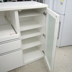 ミドルレンジボード ホワイト 白エナメル キッチンボード 食器棚
