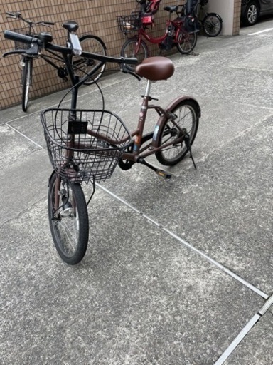 自転車　20インチ　フィオレオ　マットココア