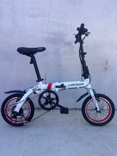 【ほぼ未使用】カノーバー(CANOVER) 折りたたみ自転車 14インチ 6段変速 46T軽量10kg M1