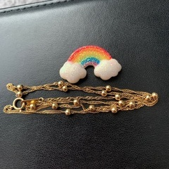 鑑定済  K18YGデザインネックレス