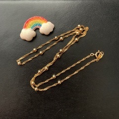 鑑定済  K18YGデザインネックレス