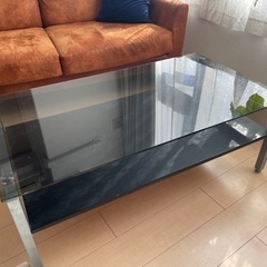 【ネット決済】ガラス　ローテーブル