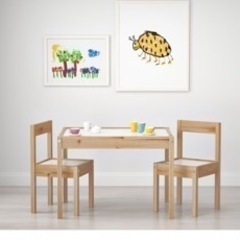 無料　IKEAのKISSテーブルと椅子　2セット
