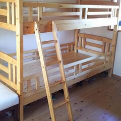 お取引終了しました。木製2段ベッド すのこタイプ(中古) 引取り...
