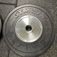 ジムウェイ(GYMWAY)薄型トレーニングバンパープレート 25kg 2枚