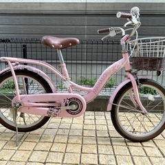 【譲渡先決定】女の子　キッズ子供用自転車　ピンク　18インチ　イ...