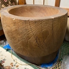 けやきうす 欅（ケヤキ）餅つき臼（うす） 尺9(φ57)・・・4升用（大）運搬