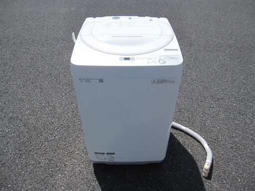 中古品 SHARP洗濯機 7.0Kg ES-GE7B-W 2018
