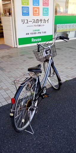 ☆ジモティ割あり☆ 軽快車 26インチ グレー クリーニング済み SJ1796