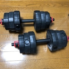 【今日中に売りたい】10kgダンベル×2  バーベルバー付き