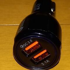 【値下げ】シガーソケット充電器(USB2連)  QC3.0
