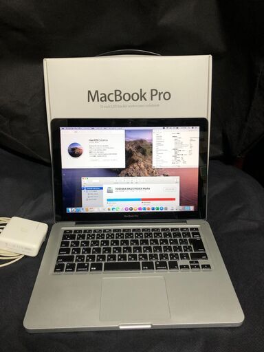 「MacBook Pro 13インチ Mid 2012 MD101J/A」高性能Core i5 - 2.5GHz(TB時最大3.1GHz)/メモリー４GB / HDDは250GB / MacOS(Catalina)とWin10(Office2010もインストール済)の選択起動可能　コンパクトなオールインワンモバイルノートPC / Webカメラ / Bluetooth / 無線LAN / バッテリー使用可能の箱入り中古品