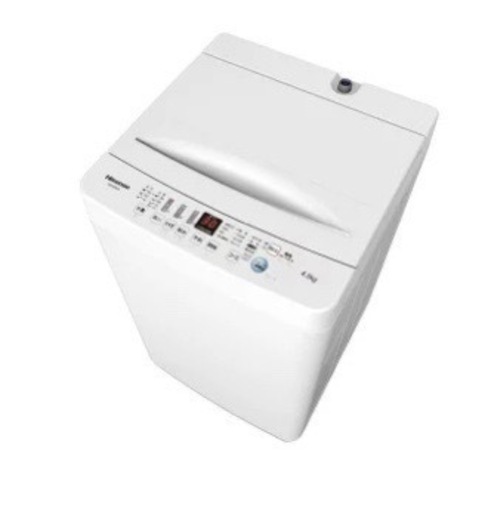 《Hisense》ハイセンス 4．5kg全自動洗濯機 エディオンオリジナル ホワイト