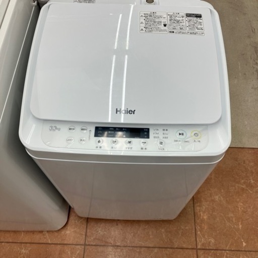 小型2021年製 Haier 3.3kg洗濯機 JW-C33A ハイアール7401