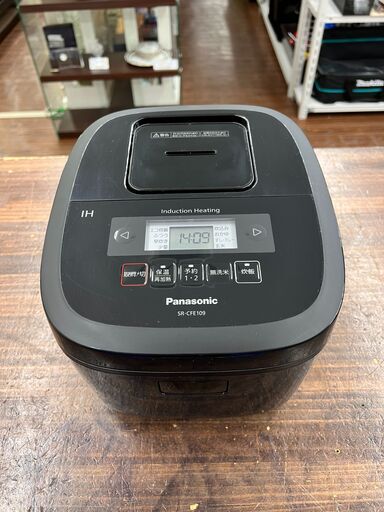 札幌 引き取り Panasonic/パナソニック 2021年製 IH炊飯ジャー 5.5合炊き ブラック SR-CFE109 備長炭釜 雑穀米
