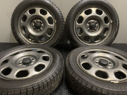 【BS BLIZZAK VRX 165/60R15】スタッドレス【SUZUKI ハスラー 純正ホイール 15インチ 4.5J4HPCD10クレジットカード QRコード決済可能0+45】19年製　(VTI686)
