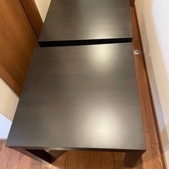 【急募】IKEAで購入！ブラック木目調、正方形テーブル