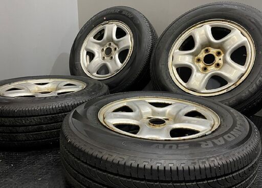 【YOKOHAMA GEOLANDAR SUV 215/70R16】夏タイヤ【トヨタ 20系RAV4 純正ホイール 16インチ 6.5J5HPCD114.3約+45】　(MTC310) クレジットカード QRコード決済可能
