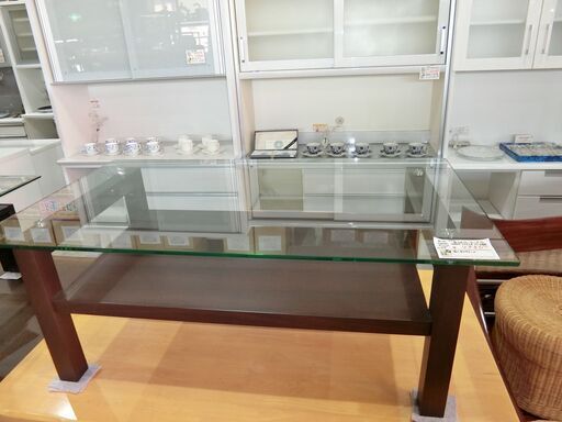 ガラスローテーブル ローテーブル ニトリ 【モノ市場東海店】141