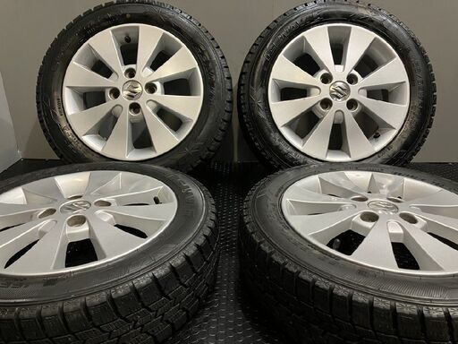 スタッドレスタイヤ4本 155/65R14 ワゴンRにて1シーズンのみ使用 鉄 