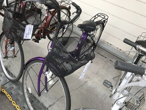 ★ジモティ割あり★ 自転車 26 紫 クリーニング済み KJ1746