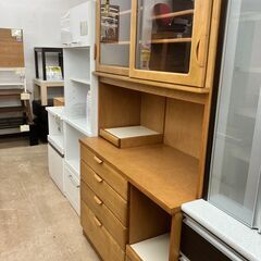 カリモク 2面レンジボード キッチンボード 収納家具 食器棚 No.2889 