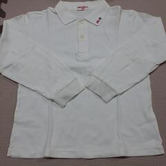 ミキハウス長袖白ポロシャツ(130)