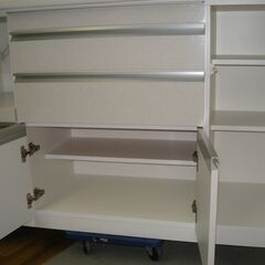 R246 高級 松田家具、キッチンボード、食器棚、幅140cm、美品