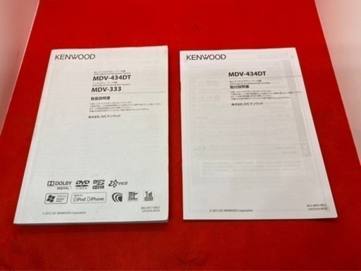 KENWOOD 簡単操作 MDV-434DT フルセグ 新品バックカメラ付き う-2