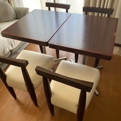 【予定者決定】ダイニング カフェ テーブル2卓 椅子4脚 セット