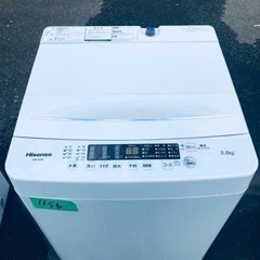 ✨2021年製✨1156番 Hisense✨電気洗濯機✨HW-K55E‼️