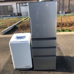 HITACHI 7kg洗濯機 アクア 355L 冷蔵庫3ドア