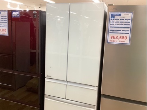 12ヶ月保証　MITSUBISHI　6ドア冷蔵庫　【トレファクラパーク岸和田店】