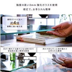 ガラステーブル ホワイト　センターテーブル ローテーブル 北欧 収納 モダン 木製