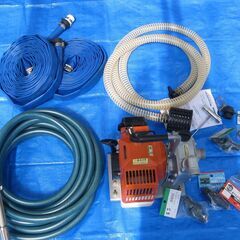 (値下げしました)消防 真空ポンプ 25mmホース 筒先付き 値下げしました)消防 真空ポンプ 25mmホース 筒先付き