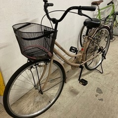 自転車　ベージュ　26