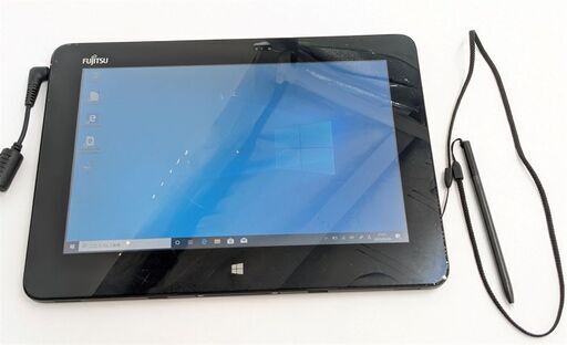 送料無料 保証付 日本製 10.1型 タブレット 富士通 ARROWS Tab Q555/K64 中古動作良品 Atom 4GB 高速SSD 無線 Bluetooth カメラ Win10 Office